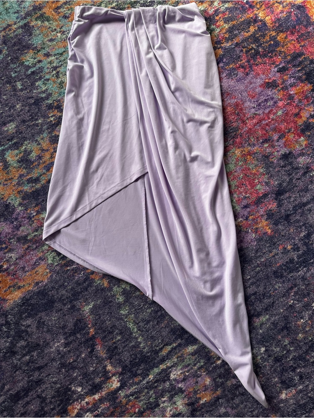 Wild Fable Lavender Draped Asymmetrical Midi Skirt Size Small